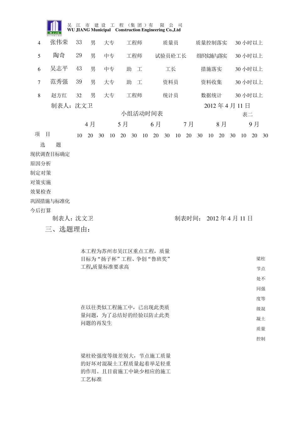 梁柱节点处不同强度等级混凝土质量控制(qc成果附照片)_secret_第3页