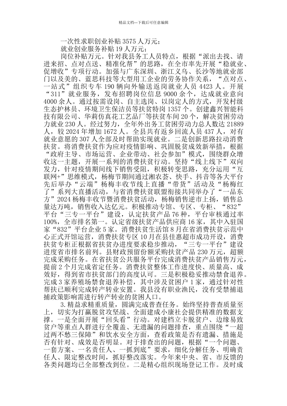 脱贫攻坚2024年工作总结及2024年初步工作打算_第2页