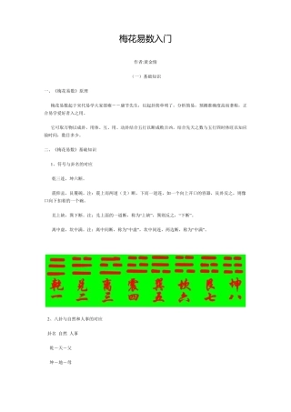 梅花易数入门