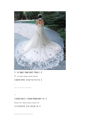梦中的婚礼简谱