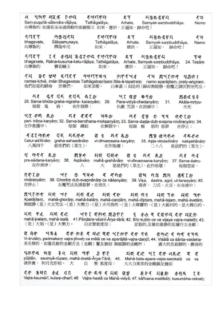 梵文楞严咒图片打印(根据彭伟洋居士的版本再编辑)_第2页