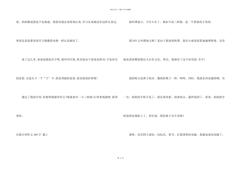 自我介绍300字四篇_第2页