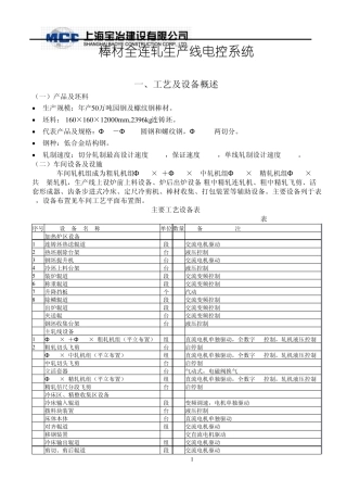 棒材全连轧生产线电控系统
