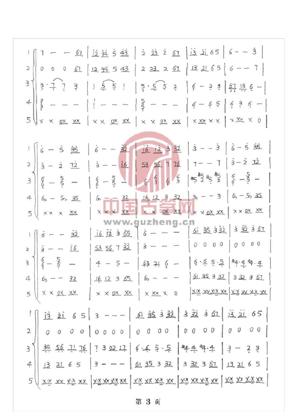 森林狂想曲古筝重奏_第3页