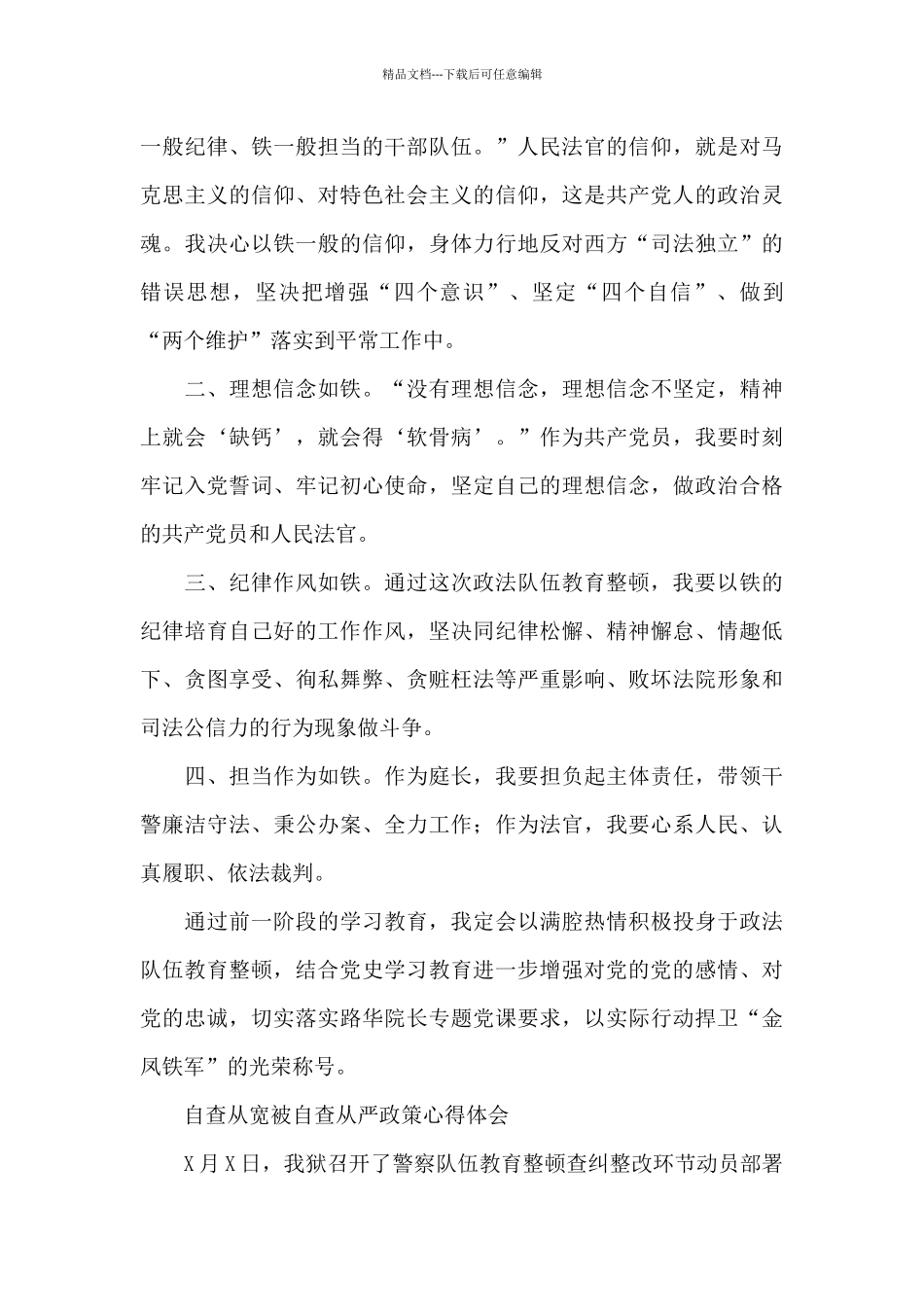 自查从宽被自查从严政策心得体会_第3页