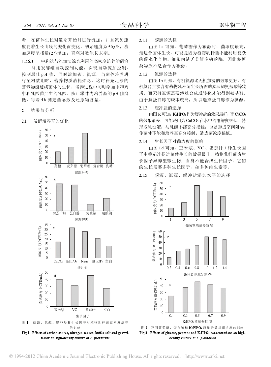 植物乳杆菌发酵培养基的优化及其高密度培养技术_第3页