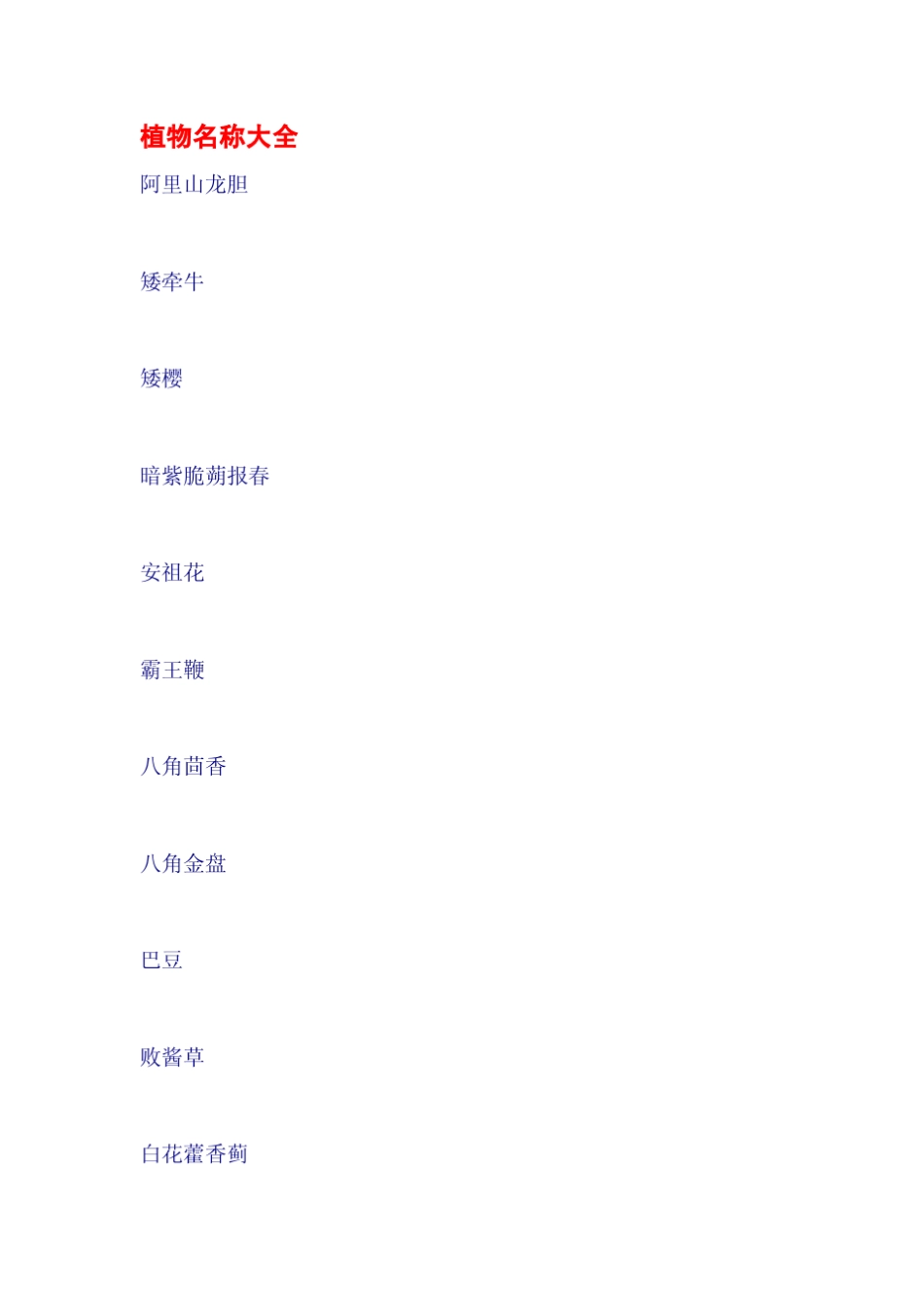 植物名称大全_第1页