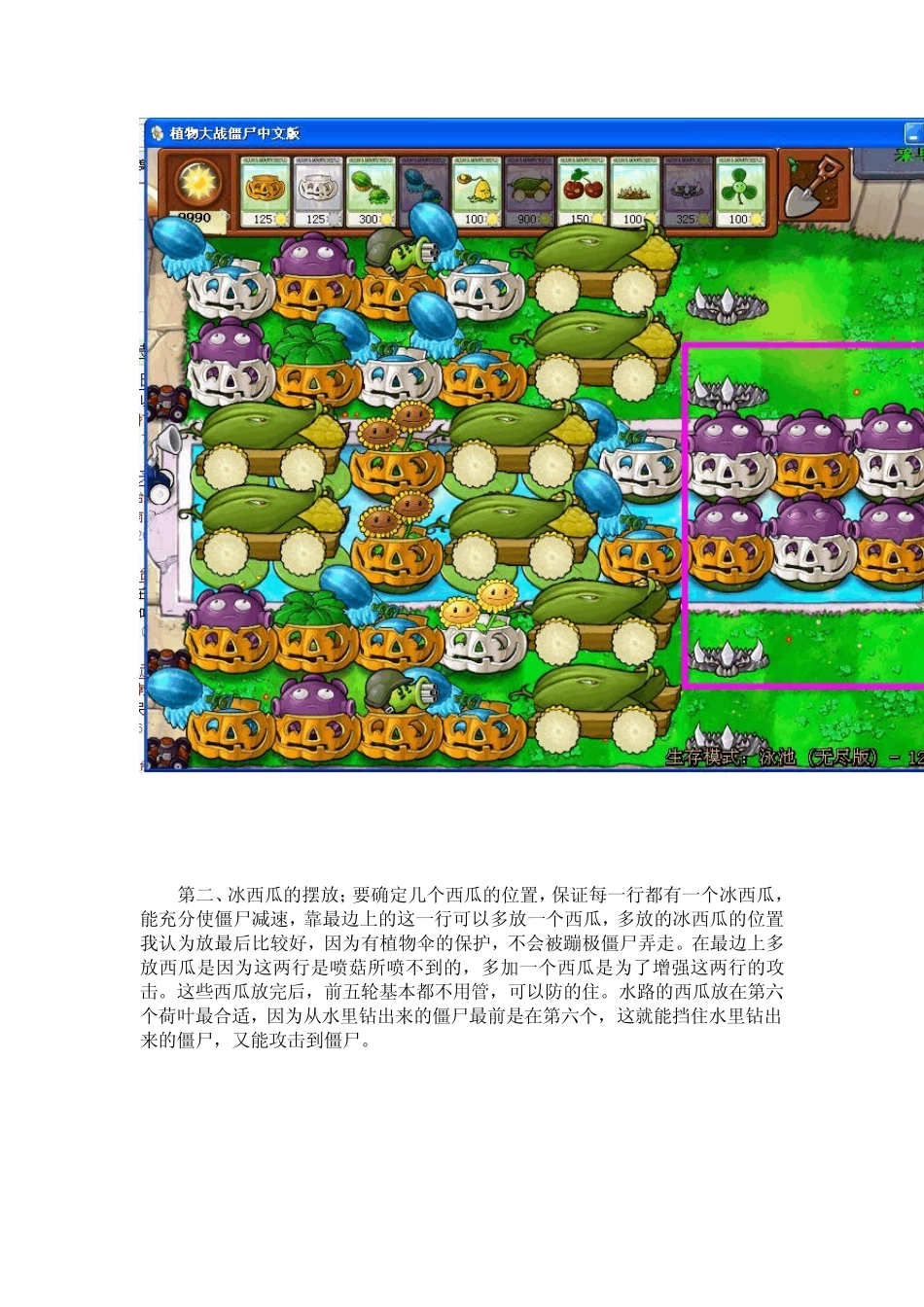 植物大战僵尸无尽版布阵_第3页
