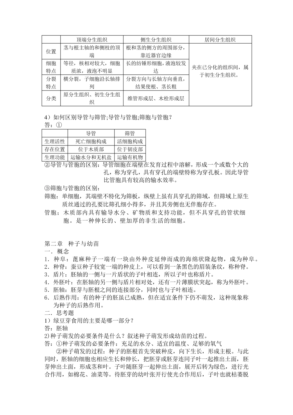 植物学(上册)复习提纲_第3页