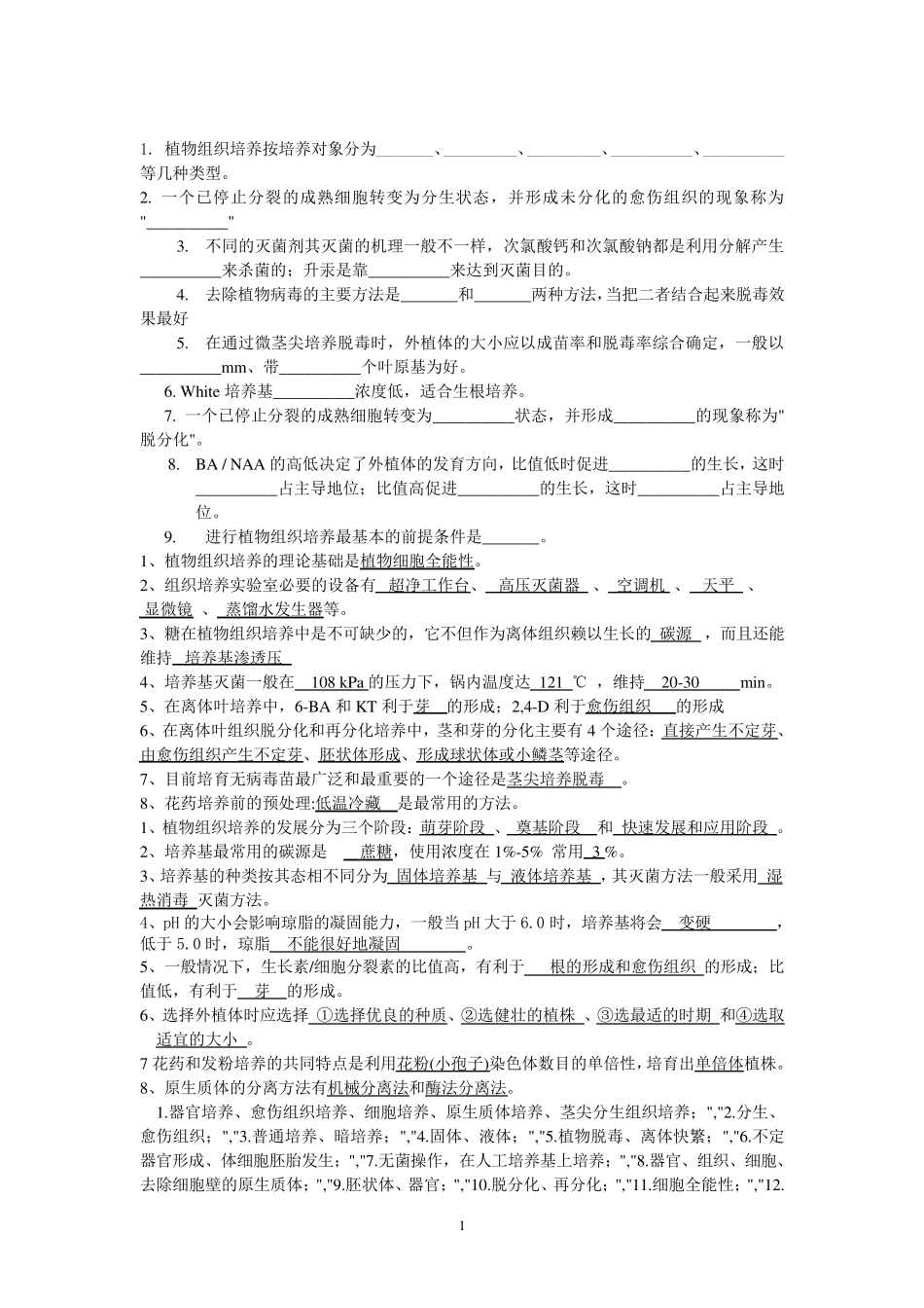 植物组织培养复习资料_第1页