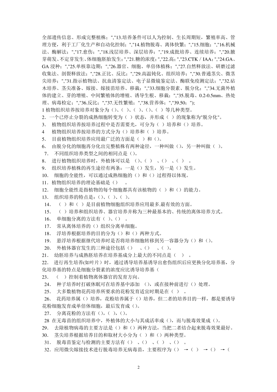植物组织培养复习资料_第2页