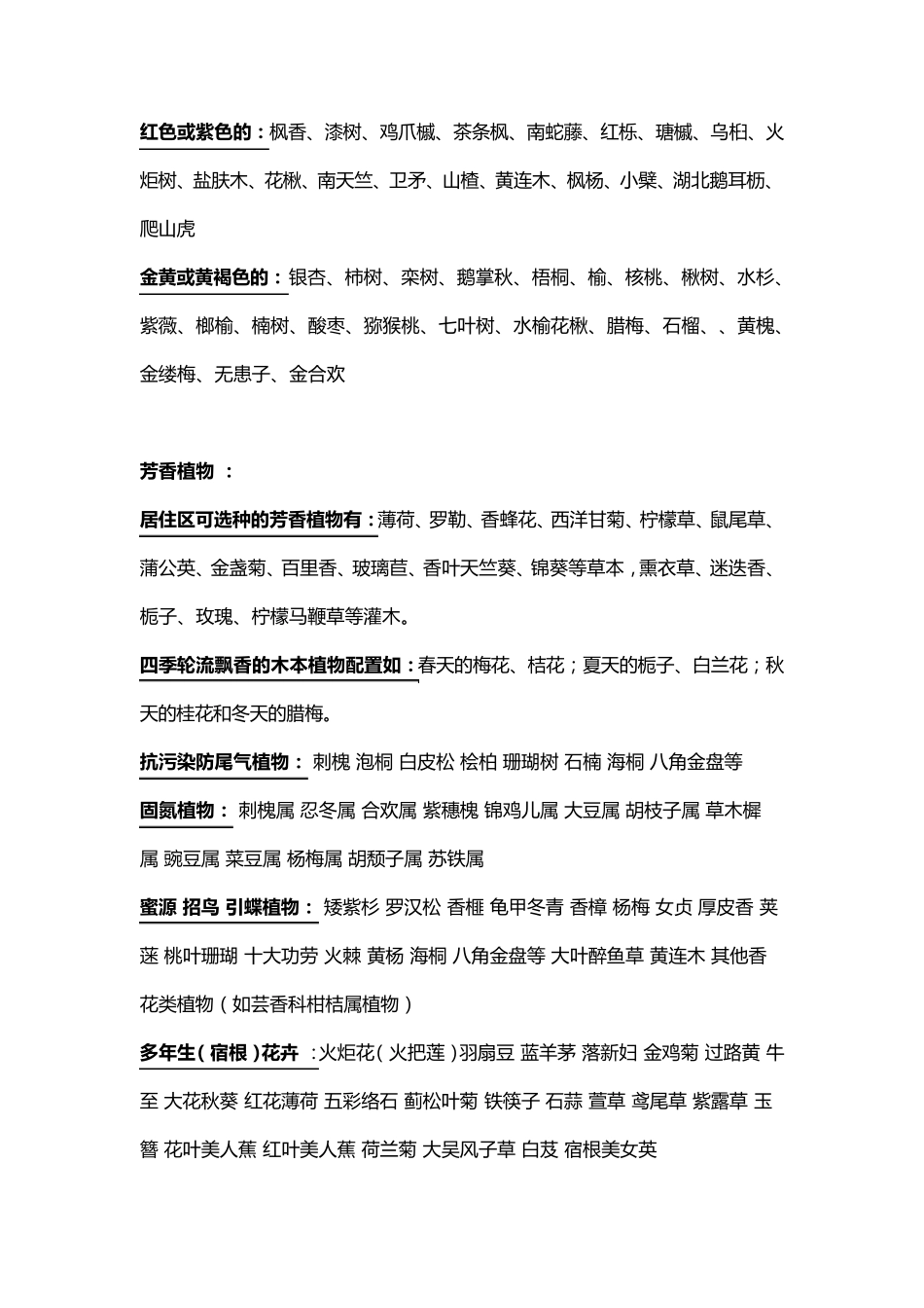 植物配置实用表————常用植物配置简表_第2页