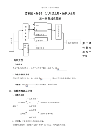 苏教版八年级上数学知识点总结