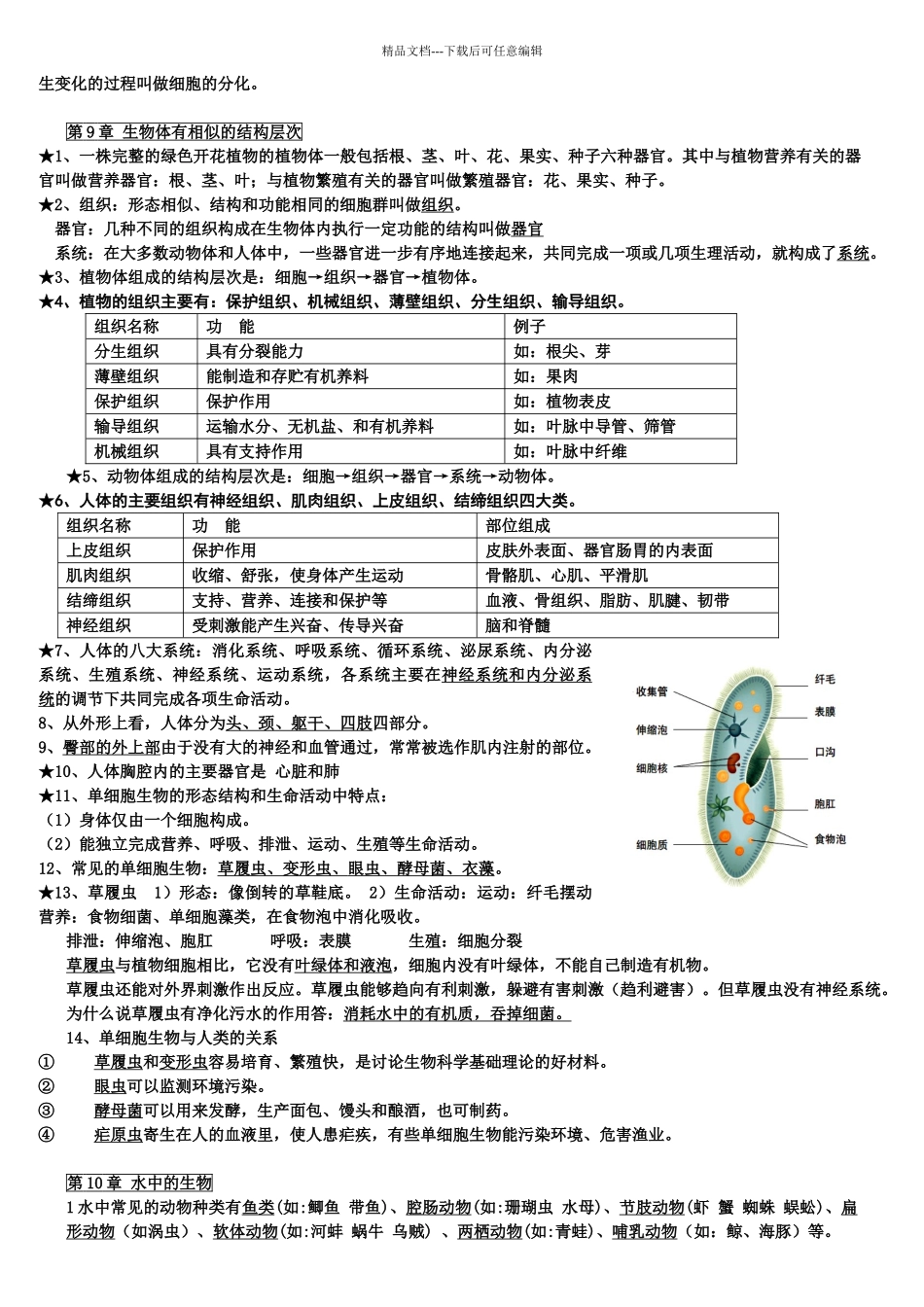 苏科版生物七年级下册知识点总结期末复习资料_第2页