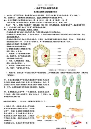 苏科版生物七年级下册知识点总结期末复习资料