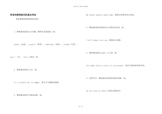 英语的频率副词的基本用法