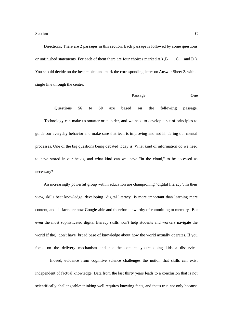 2025年六级阅读理解_第1页