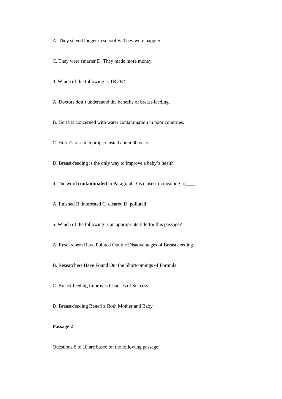 2025年北京学位英语真题及答案_第3页