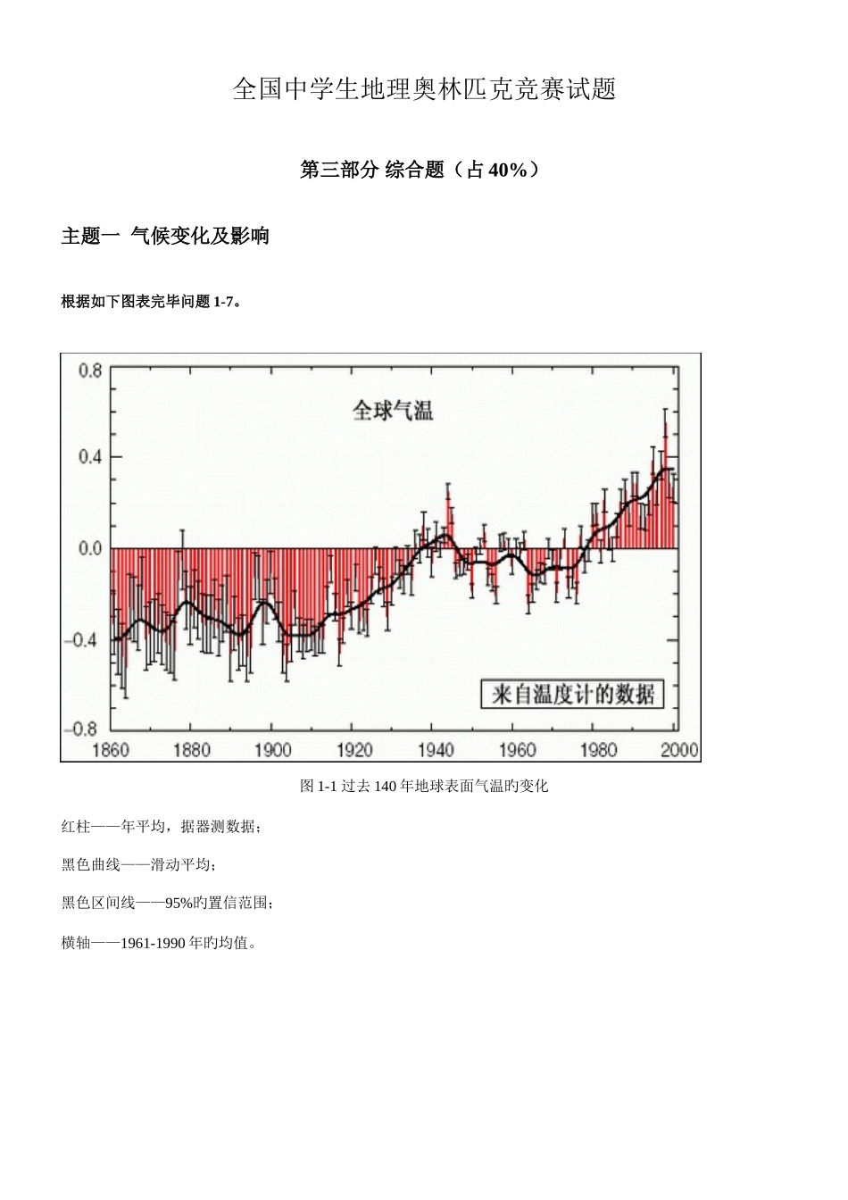 2025年全国地理奥林匹克竞赛试题_第1页