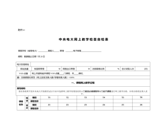 2025年中央电大网上教学检查自检