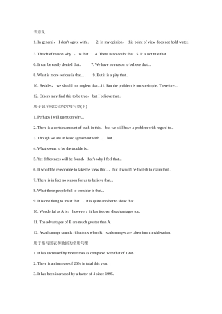 2025年专八作文常用句型