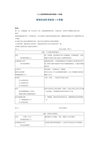 2025年个人与团队管理形成性考核册答案修订