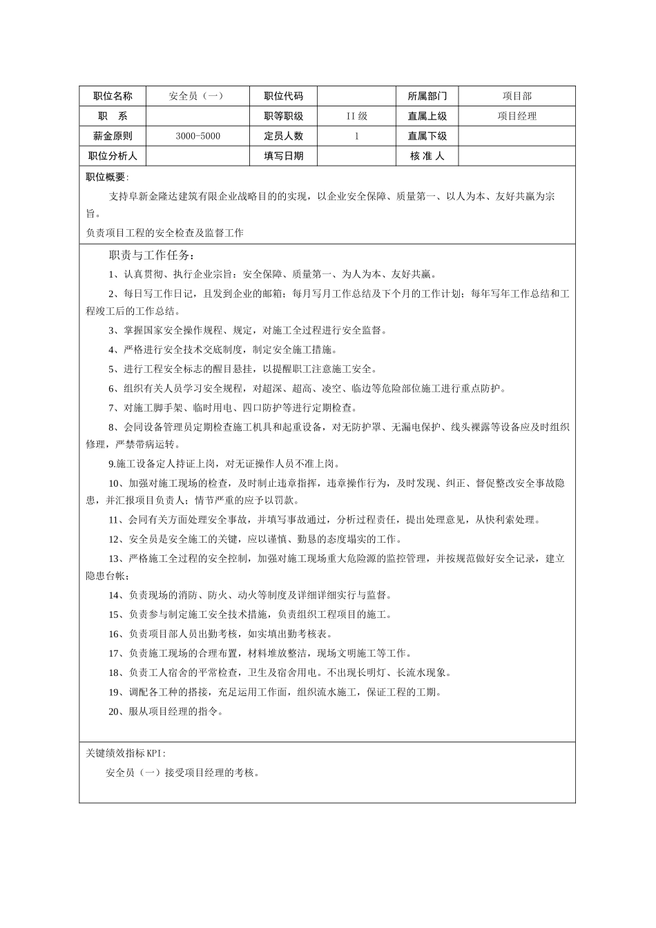2025年安全员职位说明书_第2页
