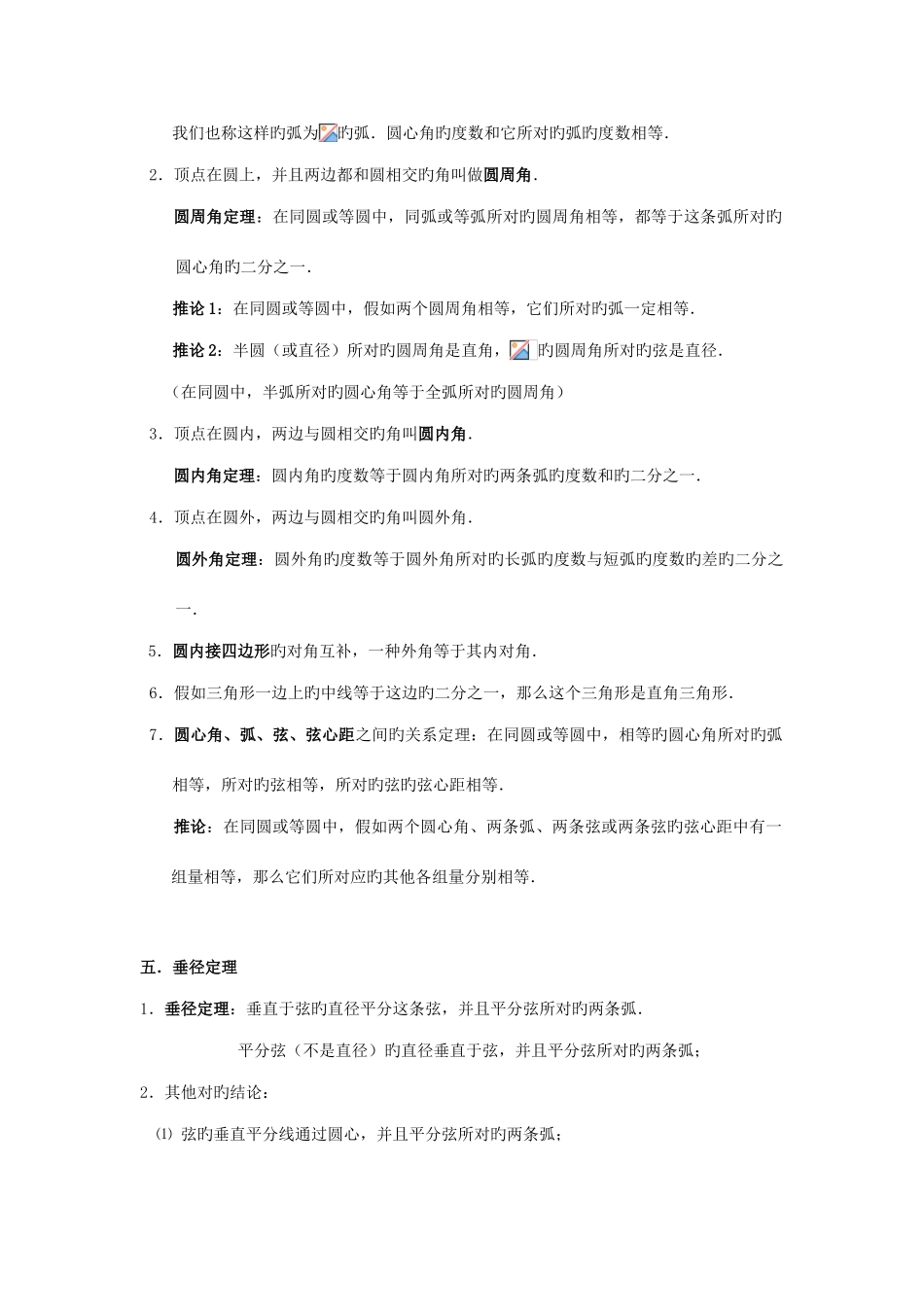 2025年人教版圆的知识点及典型例题_第2页