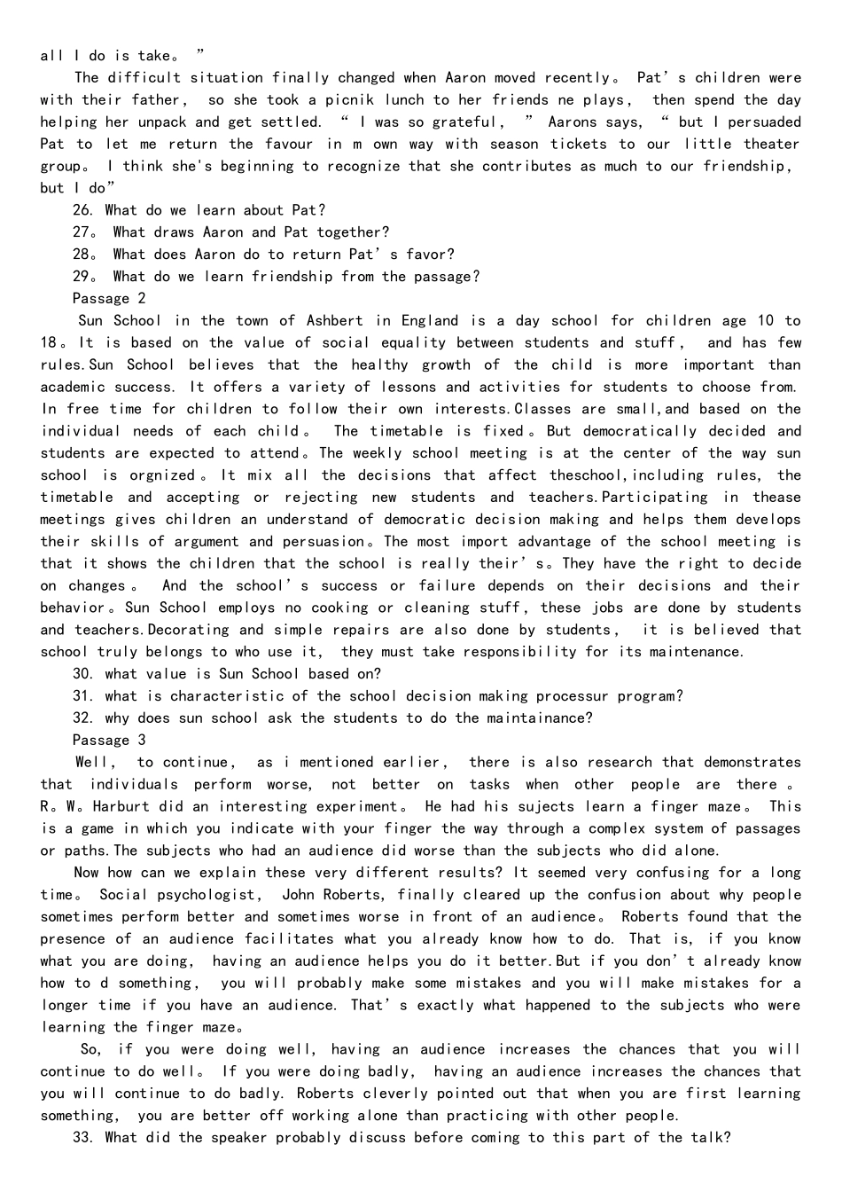 2025年12月四级听力答案_第3页