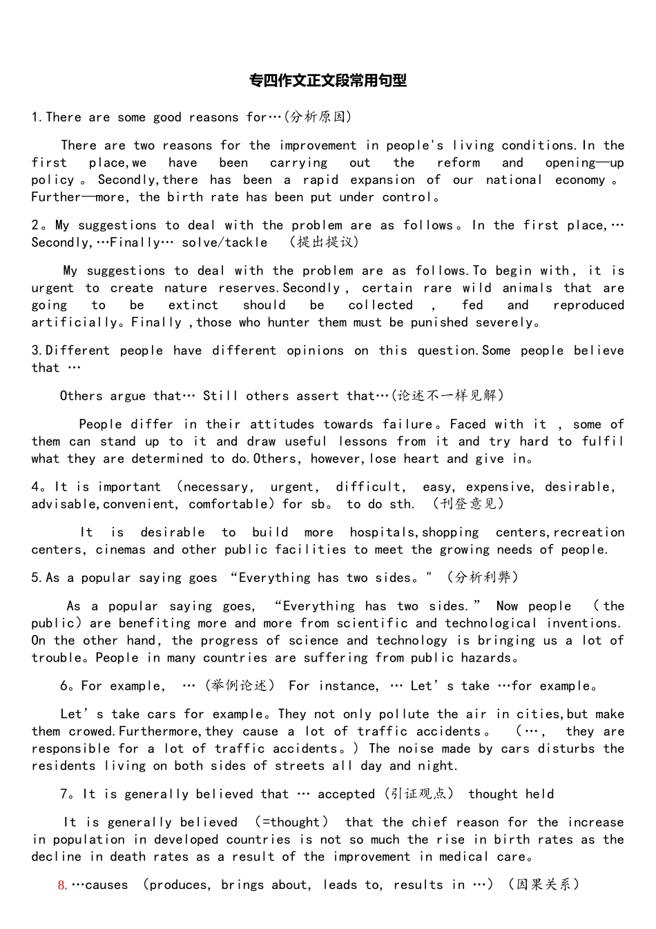 2025年专四作文句型_第1页