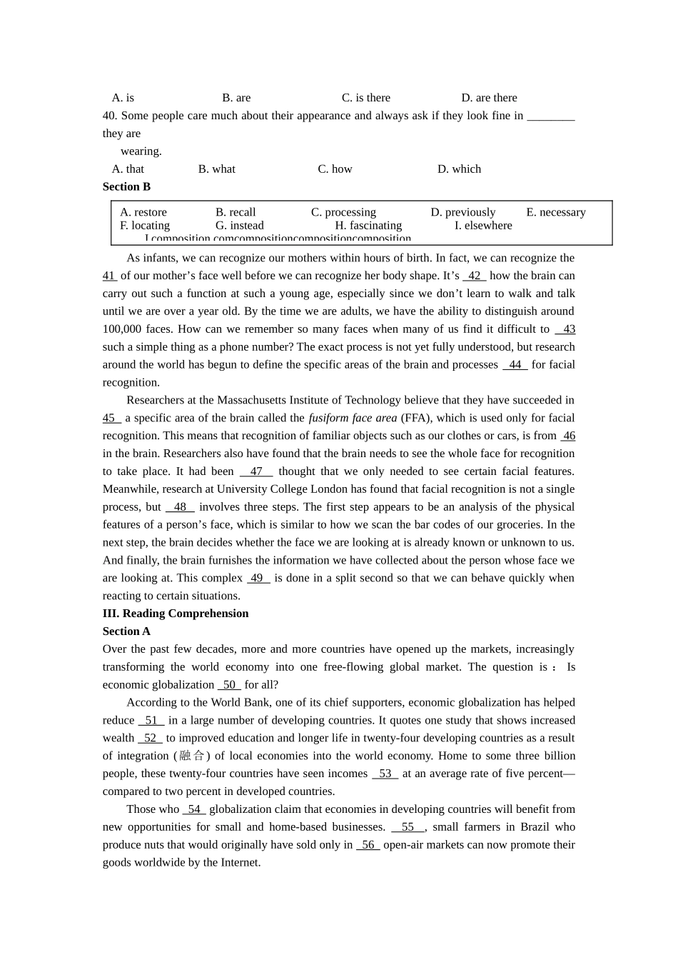 2025年上海高考英语真题及答案_第2页