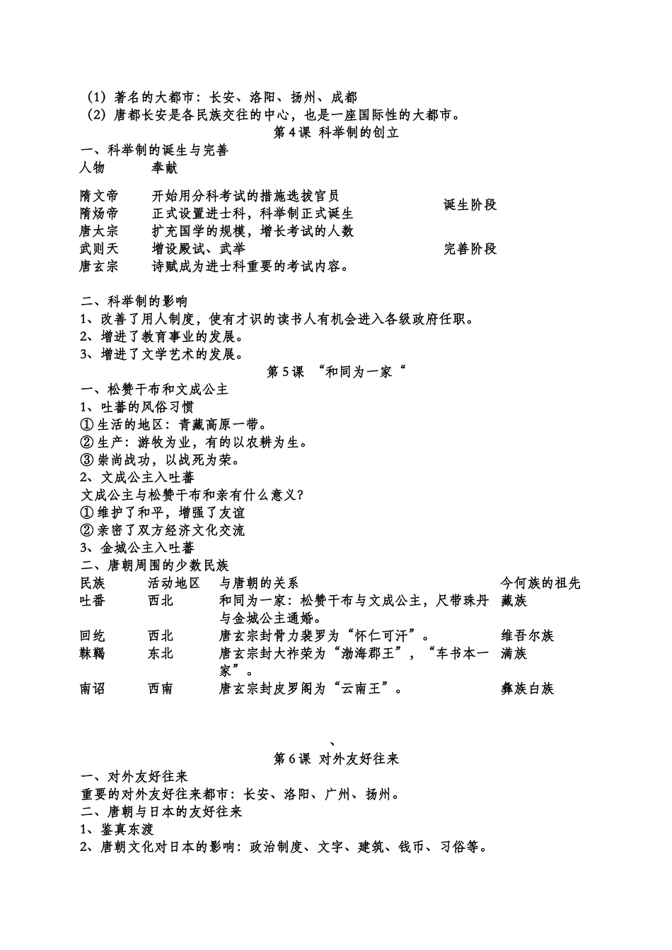 2025年人教版七年级历史下册知识点归纳_第2页