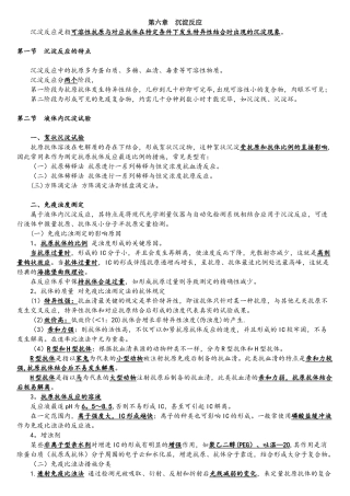 2025年主管检验技师考试临床免疫学和免疫检验讲义第六章沉淀反应