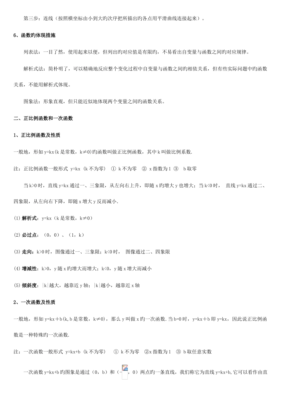 2025年初二数学函数知识点总结_第2页