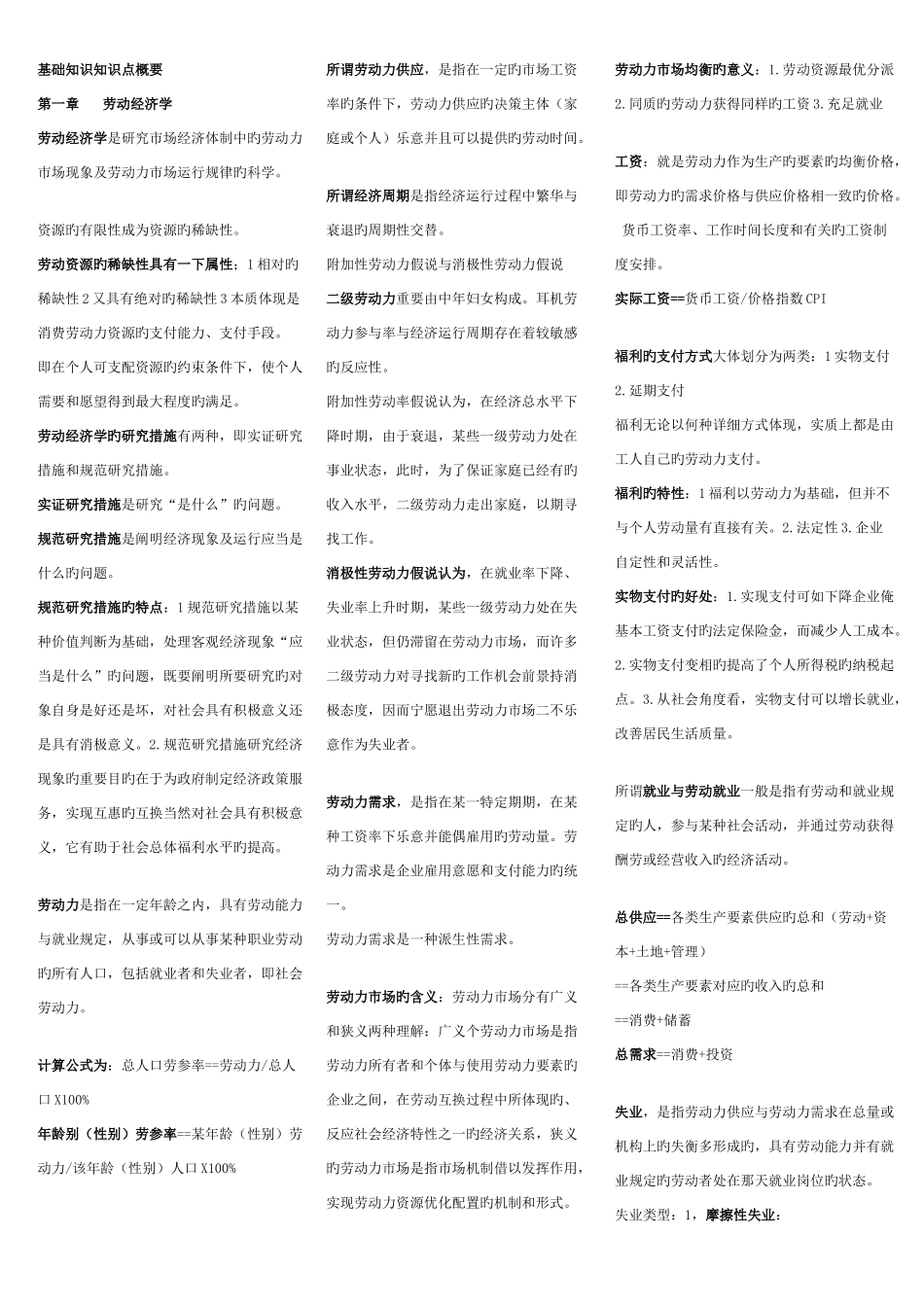 2025年二级人力资源考试基础知识知识点概要_第1页
