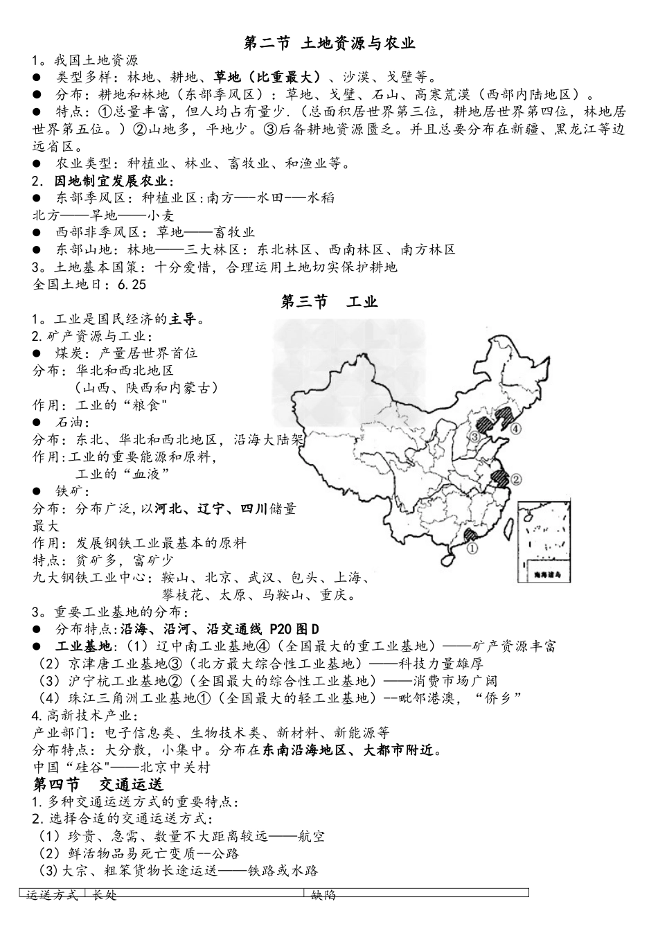 2025年中图版七年级地理下册知识点_第2页