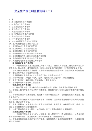 2025年安全生产责任制全套资料