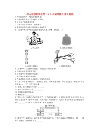 2025年九年级物理全册13.2内能习题2新人教版