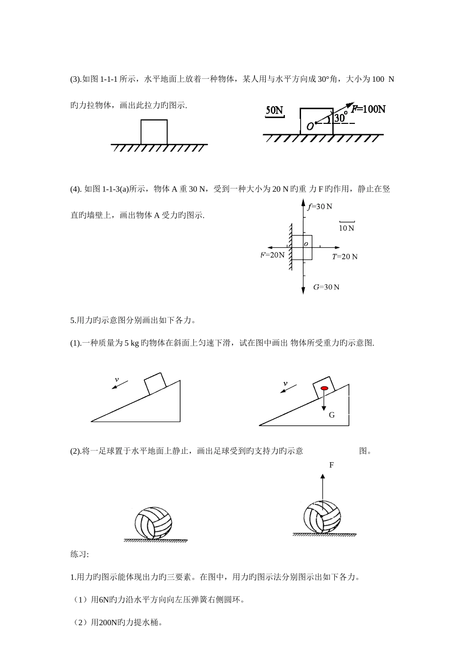 2025年力力的图示和示意图知识点加练习_第3页