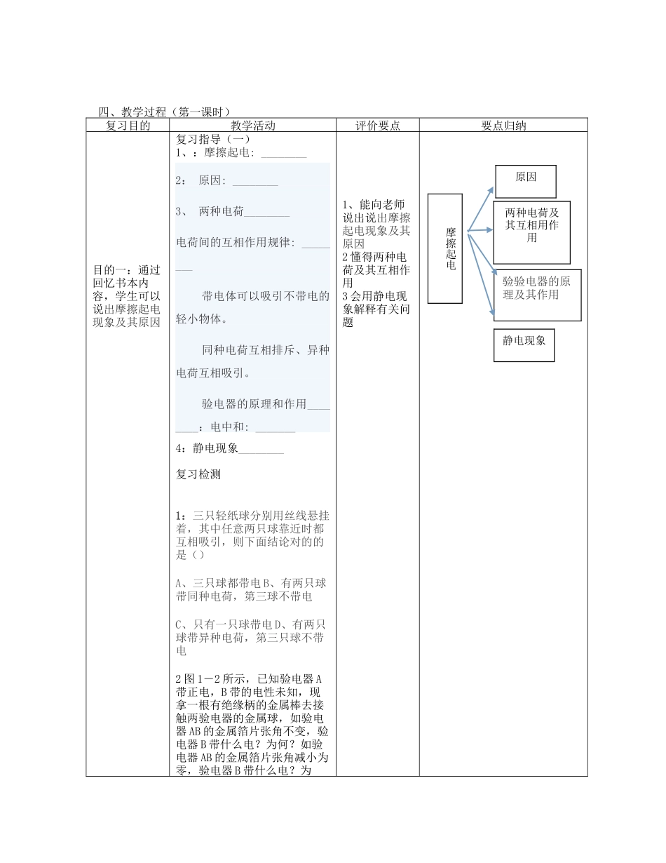 2025年九年级物理全册第十四章了解电路复习教案沪科版_第2页