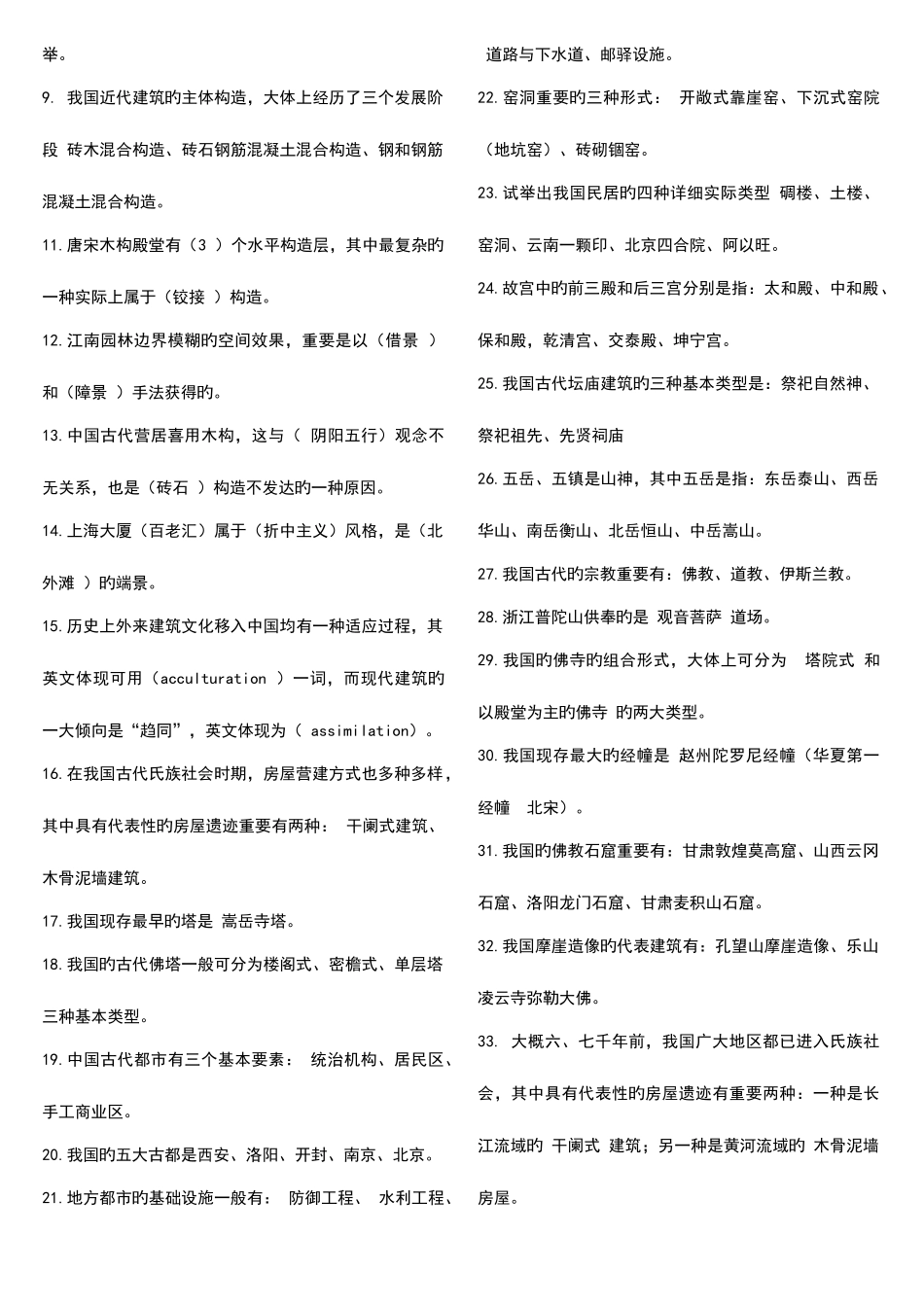 2025年中国建筑史试题库附答案_第2页