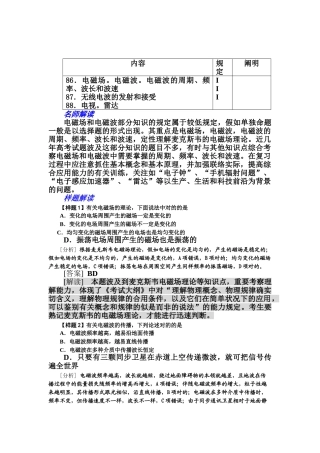 2025年高三物理第一轮考点及考纲复习题