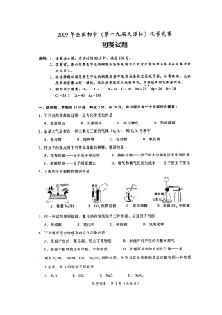 2025年初中学生化学素质和实验能力竞赛初赛试题