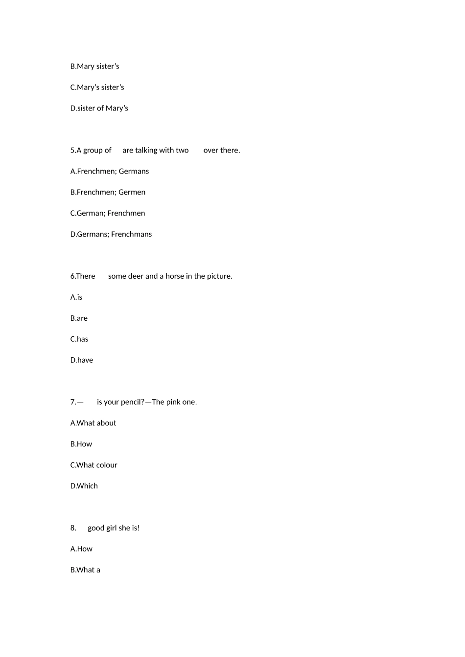 2025年六级英语入班测试题目元旦短训班_第2页