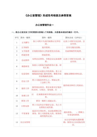 2025年办公室管理形成性考核册及参考答案新版
