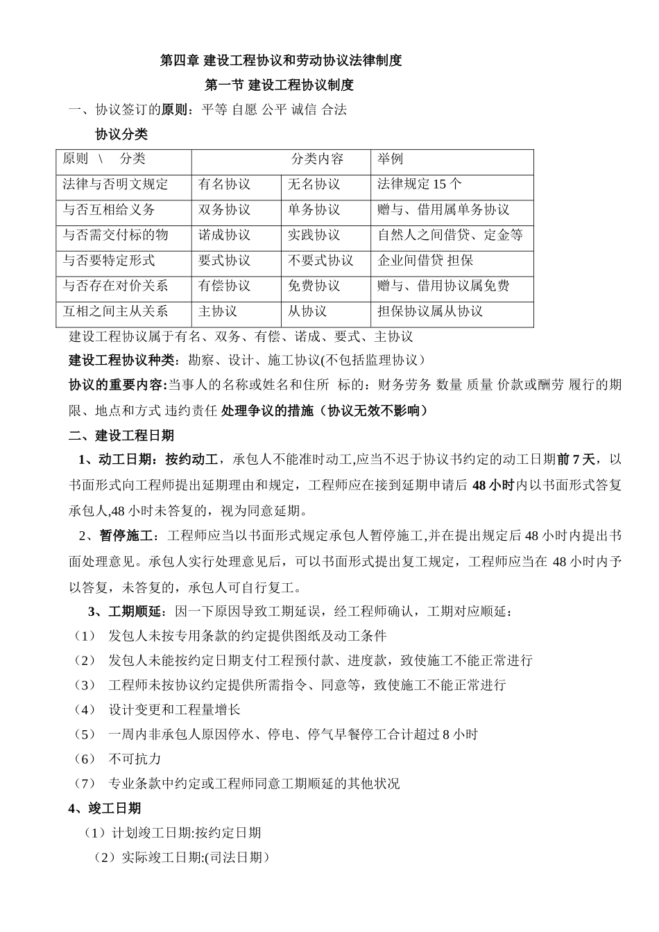 2025年二建法规第四章建设工程合同和劳动合同法律制度_第1页