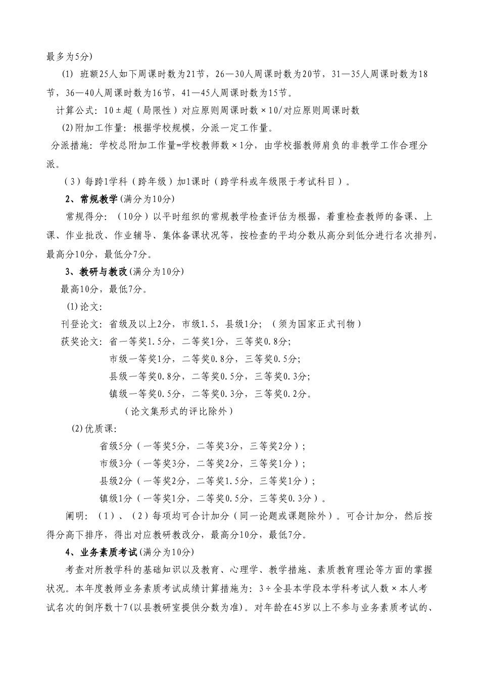 2025年盐镇小学教师考核方案_第2页