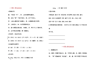 2025年一年级语文下册知识点梳理