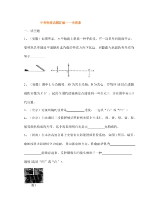 2025年中考物理试题汇编光现象真题