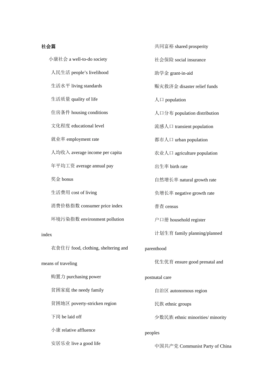 2025年大学英语六级翻译高频词汇_第1页